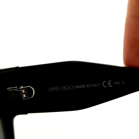 Jimmy Choo Sunglasses 58MM Black Sparkle Luxury Designer Italy Chic Modern - Picture 5 of 7